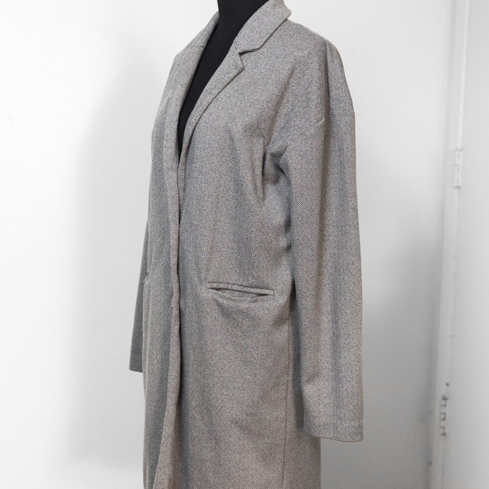 Gray Patterned Peacoat - image 2